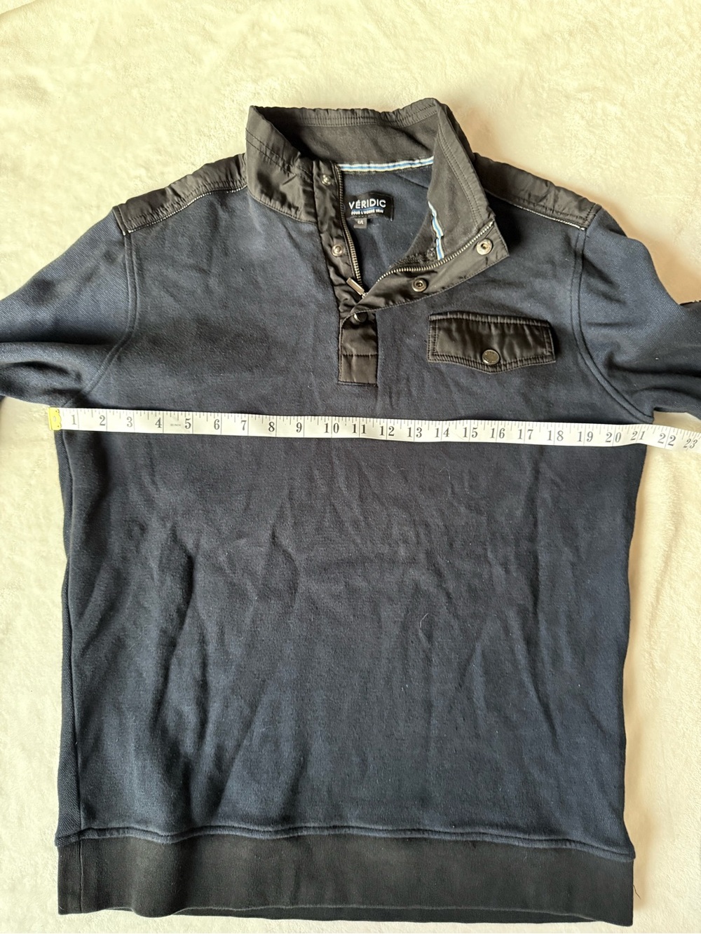 Men's Black Zip-Up Sweater Jacket - Picture 6 of 9